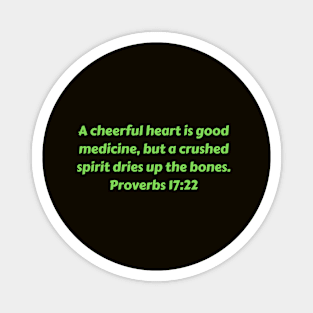 Bible Verse Proverbs 17:22 Magnet